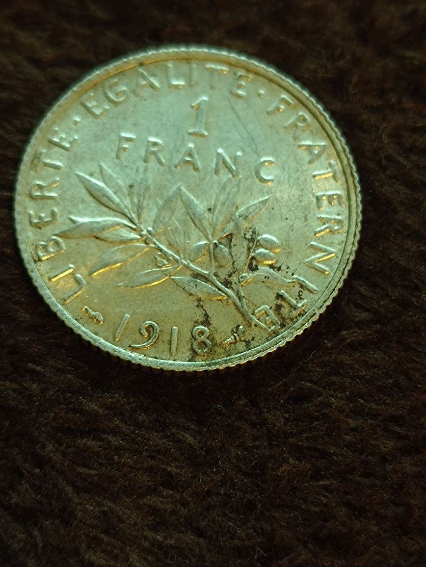 Francja 1 franc frank 1918 siewczyni