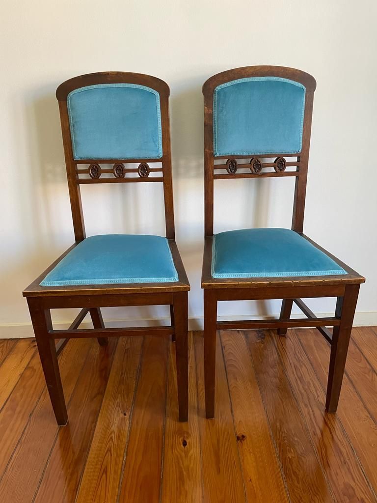 Conjunto de canapé e cadeiras Art Deco
