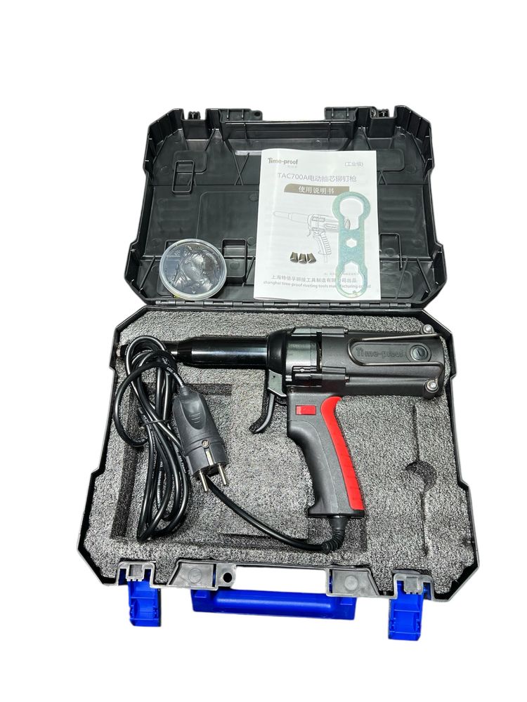 Заклепочник Time-Proof TAC 700A EU в кейсе + ремкомплект + клипса