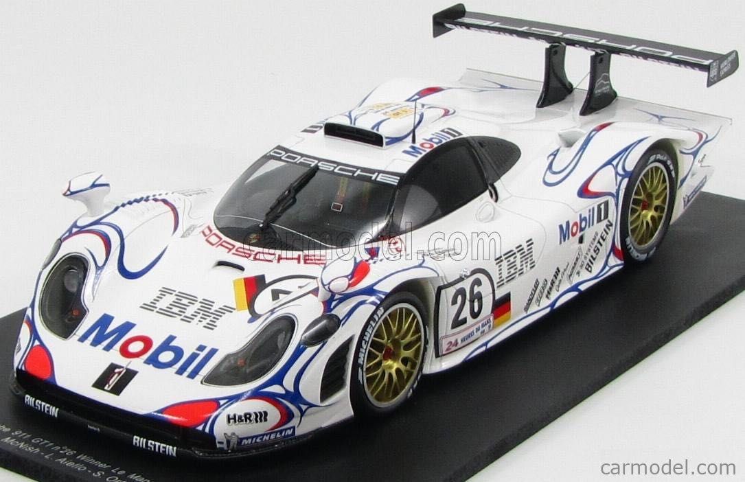 Porsche 911 GT1-98 #26 Winner 24h Le Mans 1998 1:18 Spark