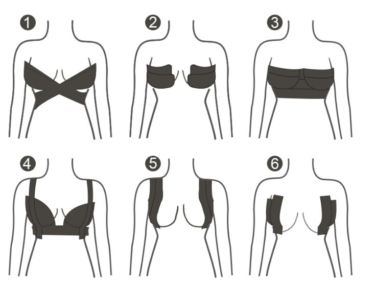 tg63652 taśma modelująca dekolt unosząca biust push