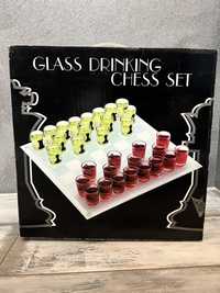 Шахматы с рюмками glass drinking chess set
