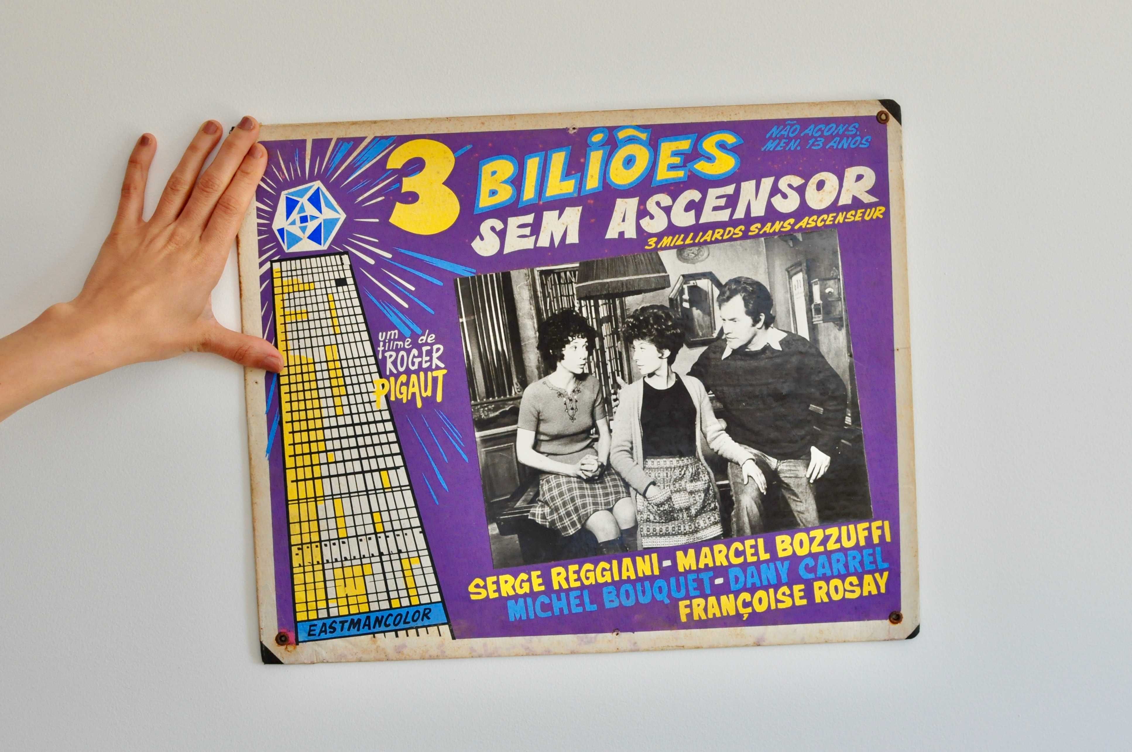 Cartaz/cartonado/lobby card de cinema/filme 3 Biliões Sem Ascensor