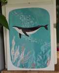 Plakat wieloryb 30x40