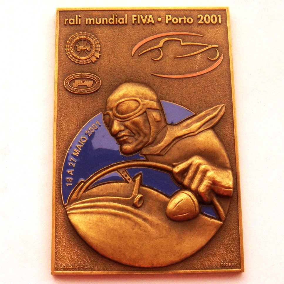 Medalha de Bronze e Esmalte Rallye Rali Mundial FIVA Porto 2001