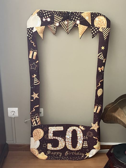 Moldura para fotografias aniversário 50 anos