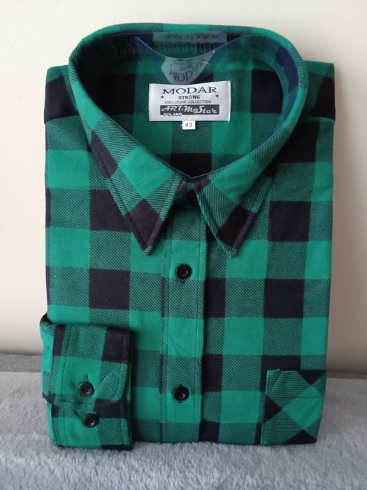 Nowa koszula flanelowa męska firmy Modar.
