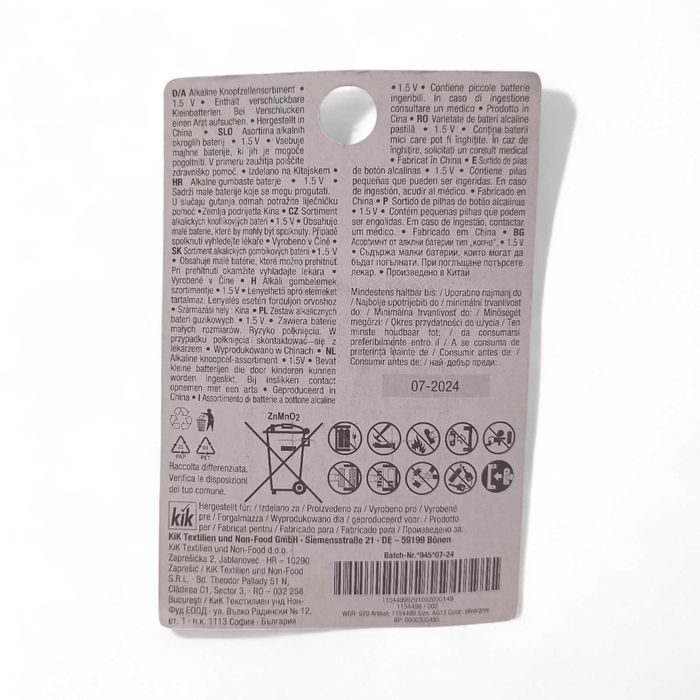 Baterie Kik AG13 6szt./op