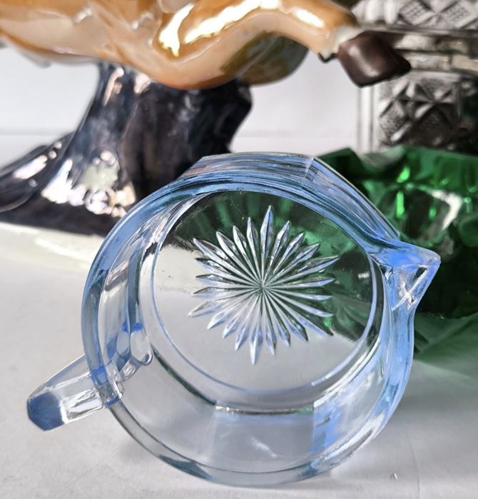 Patera mlecznik salaterki piękne stare kolorowe szkło