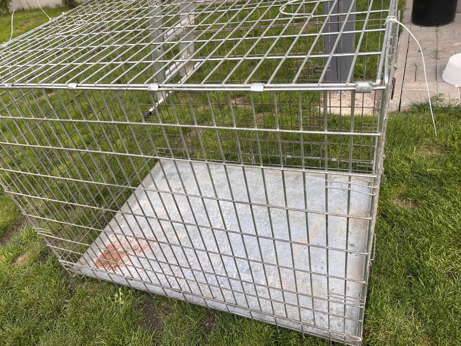 Solidna metalowa duża metalowa klatka kennel dla psa (107x71x81)