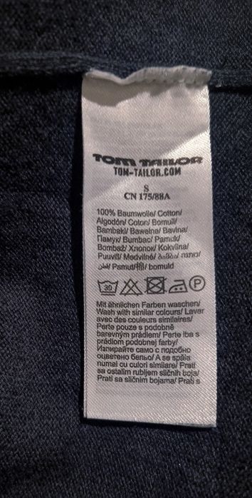 Tom Tailor  Niemiecki elegancki męski sweter, 100% Bawełna, Roz. S