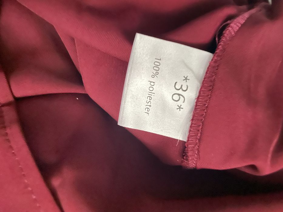 Sukienka NOWA Bordowa roz 36 Dlugi Rekaw