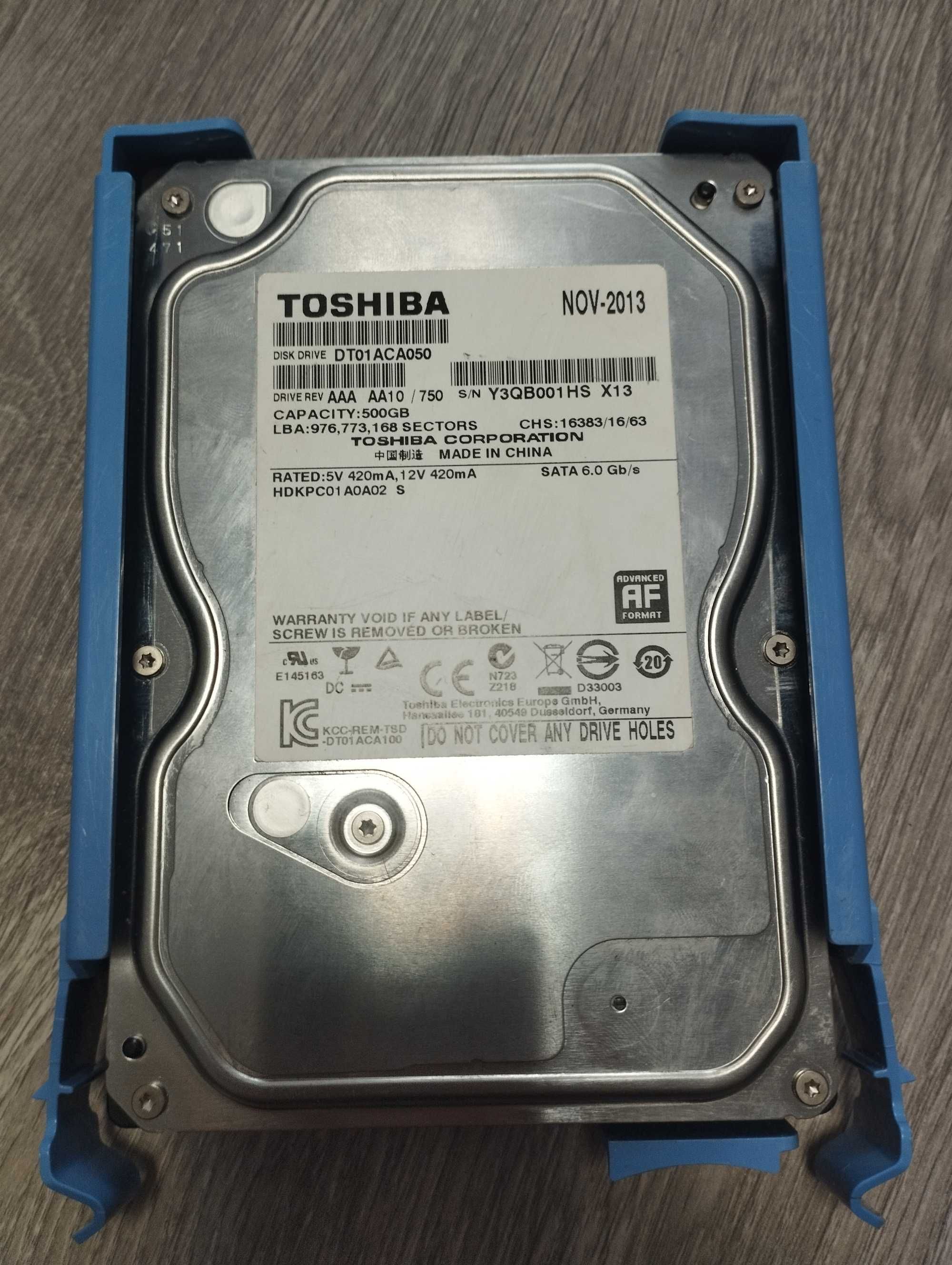 Жорсткий диск Toshiba HDD 500ГБ 7200об/хв 32МБ