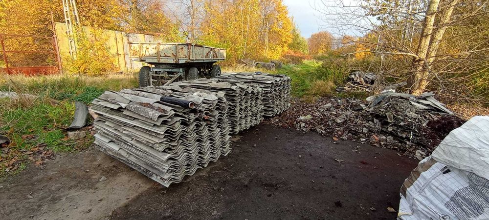 Odbiór i utylizacja eternitu, demontaż azbestu, pakowanie, rozbiórka