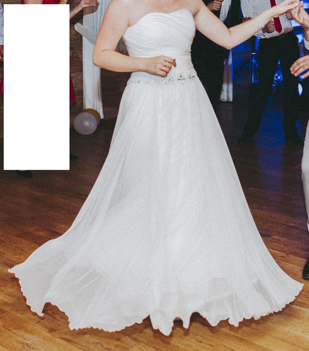 Piękna suknia ślubna r. 38 M z koronkowym bolerkiem wiosna lato