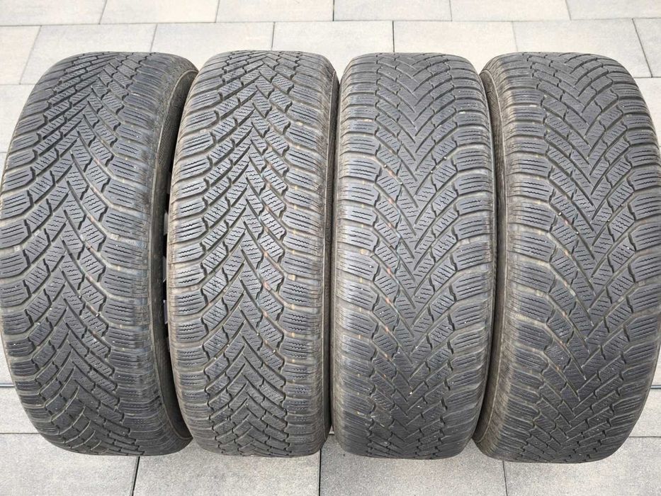 komplet 4 kół zimowych Continental 205/55/R16 z felgami VW/Skoda