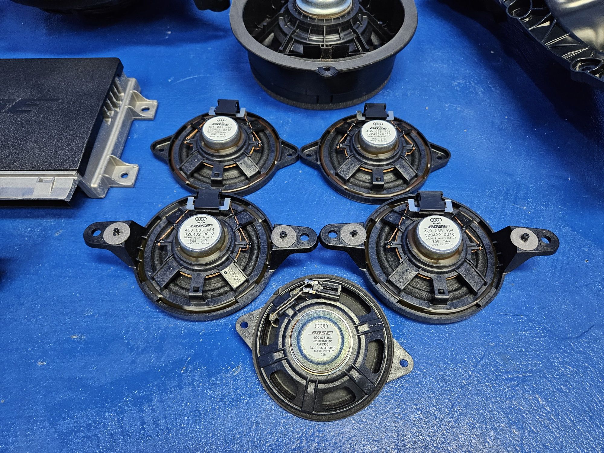 ZESTAW 14 głośników BOSE wzmacniacz AUDI A6 C7 komplet subwoofer