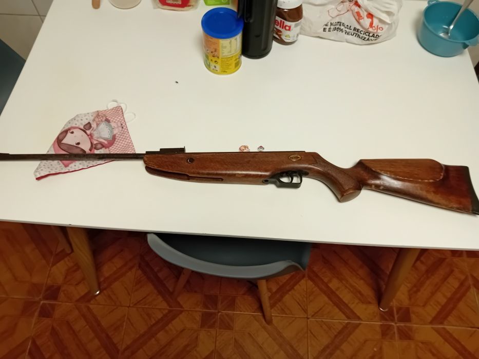 Espingarda norica 4.6 mola teria que trocar mais ainda dispara