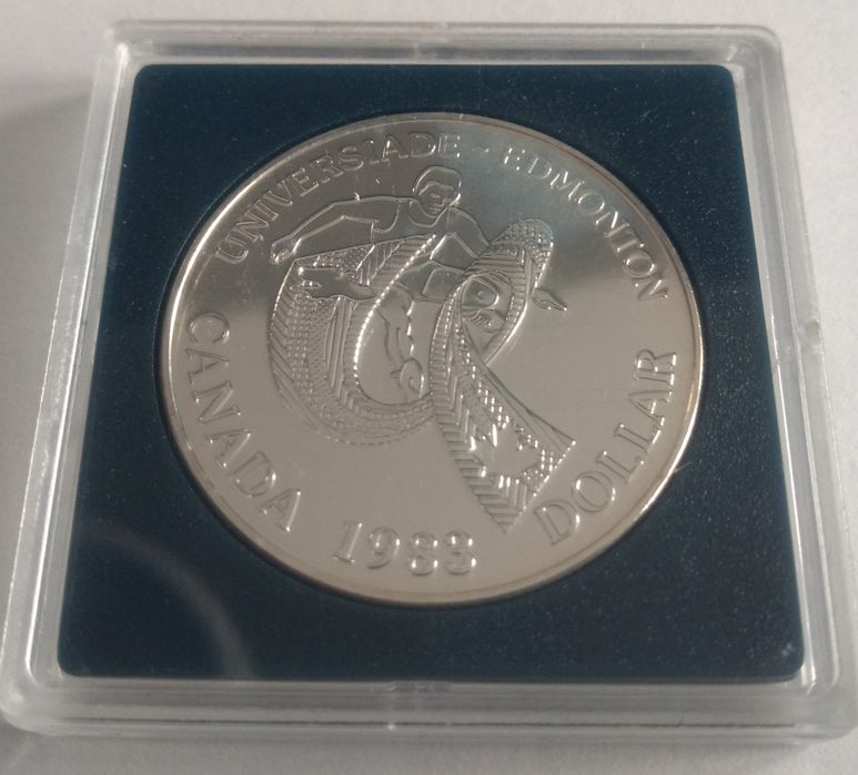 Kanada, 1 dolar, 1983 r. Uniwersjada w Edmonton.