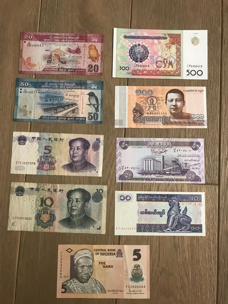 Banknoty Azja i Afryka