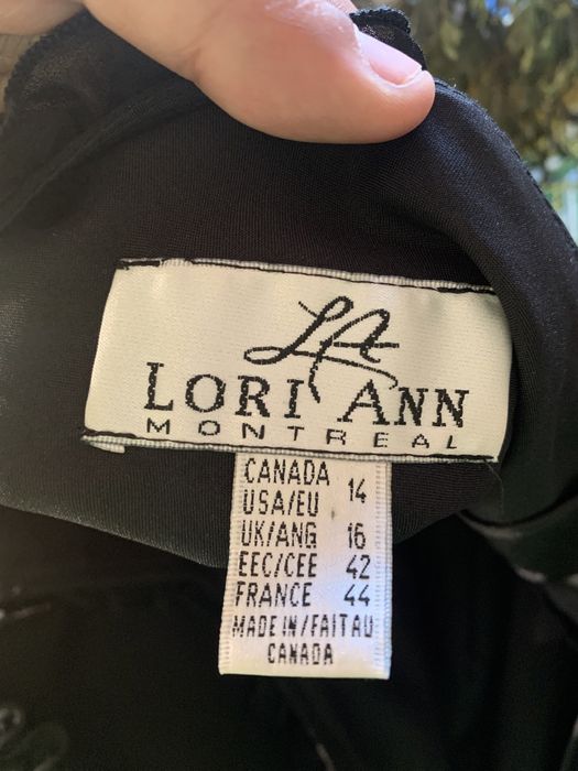 Vestido preto de cerimónia “Lori Ann” comprido c alça tamanho L 38/40