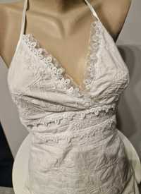Biała Sukienka z Koronką Rozm: XS