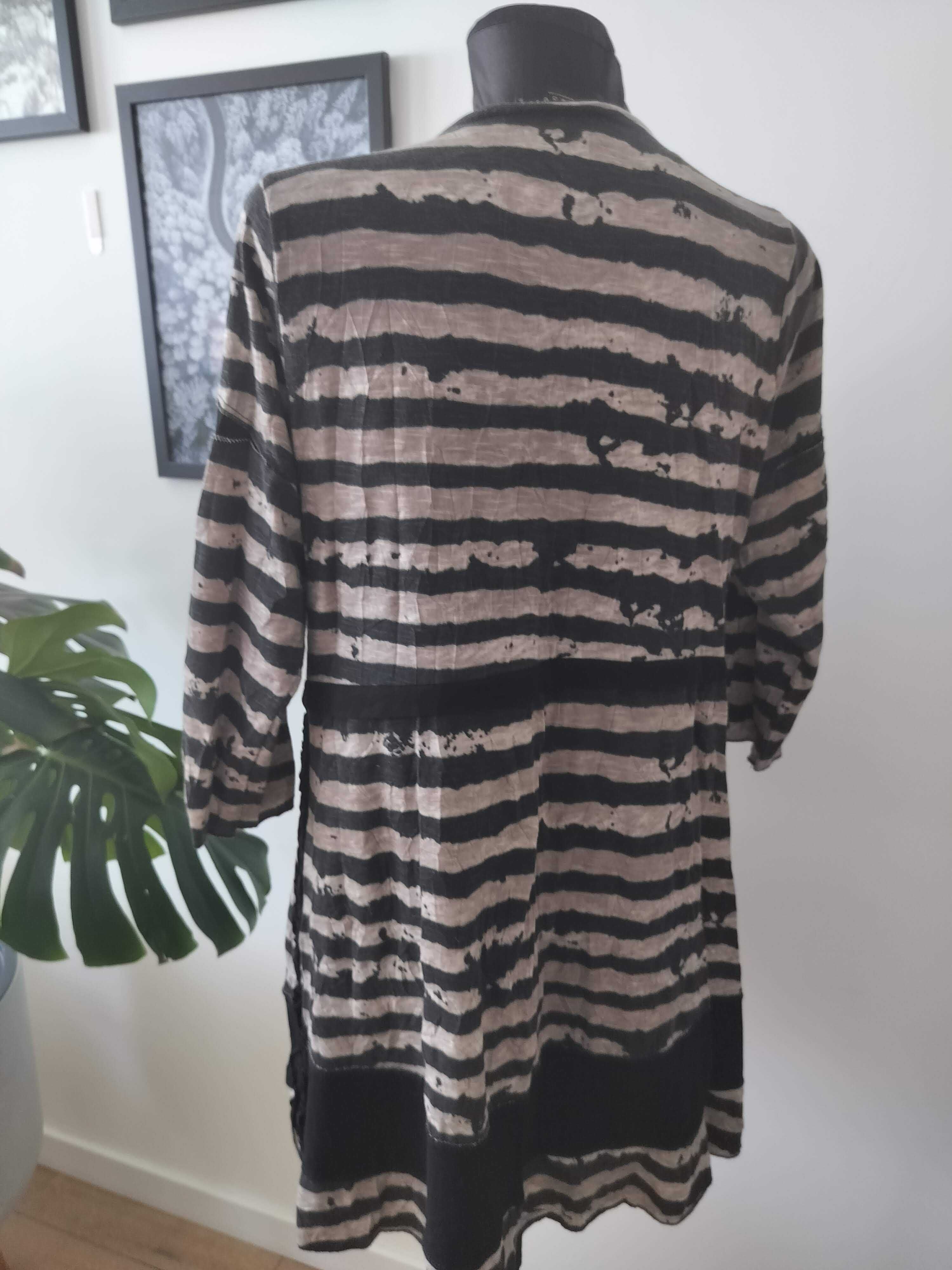 Bluza damska 42 tunika extra mega długa Wearhouse niemnąca