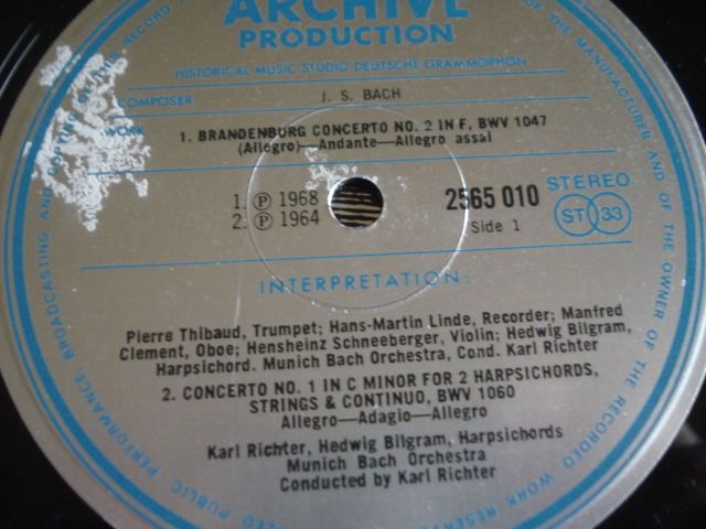 J S Bach - Karl Richter - disco de vinil 25 Anos de Aniversário.
