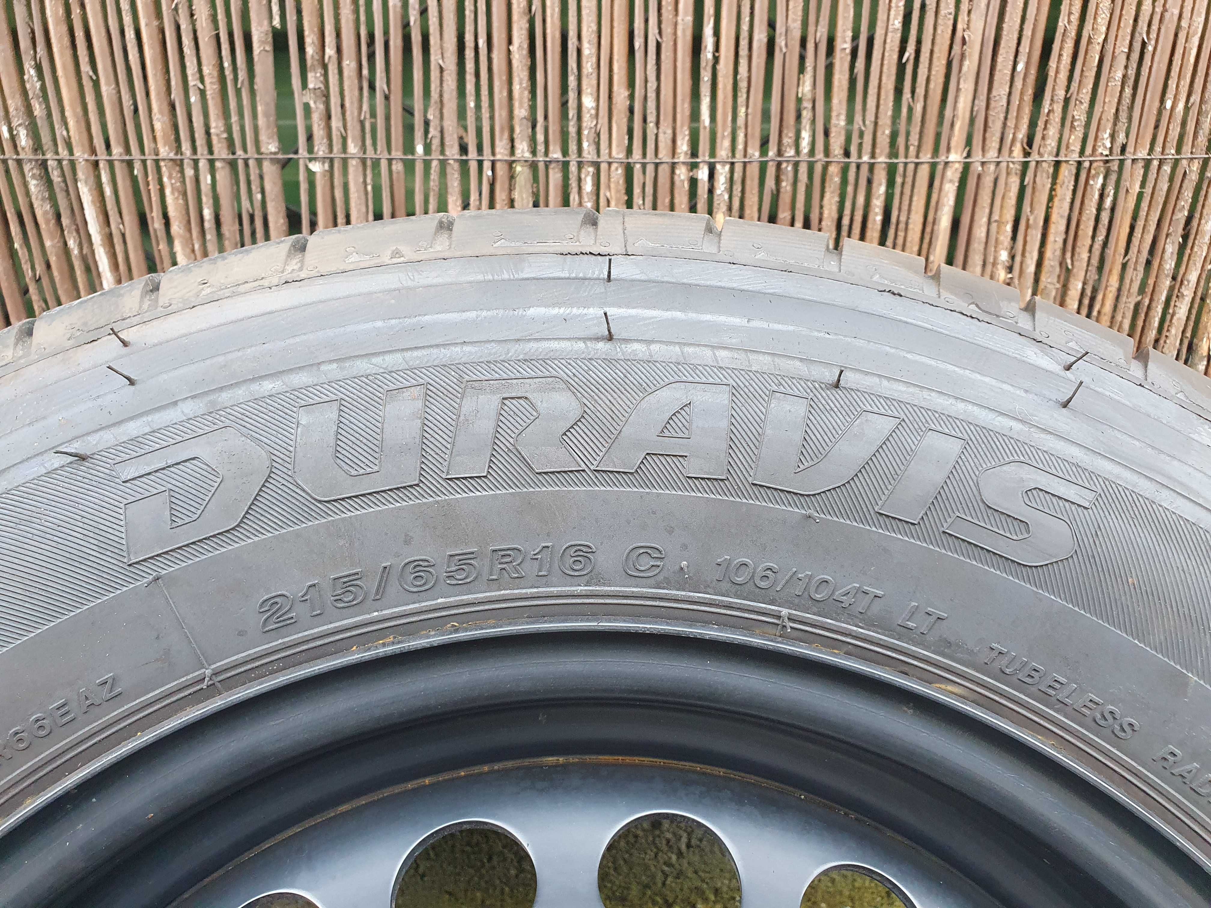 4x Oryginalne koła VW T6 215/65/16C Bridgestone Duravis 6,6mm 2021r.