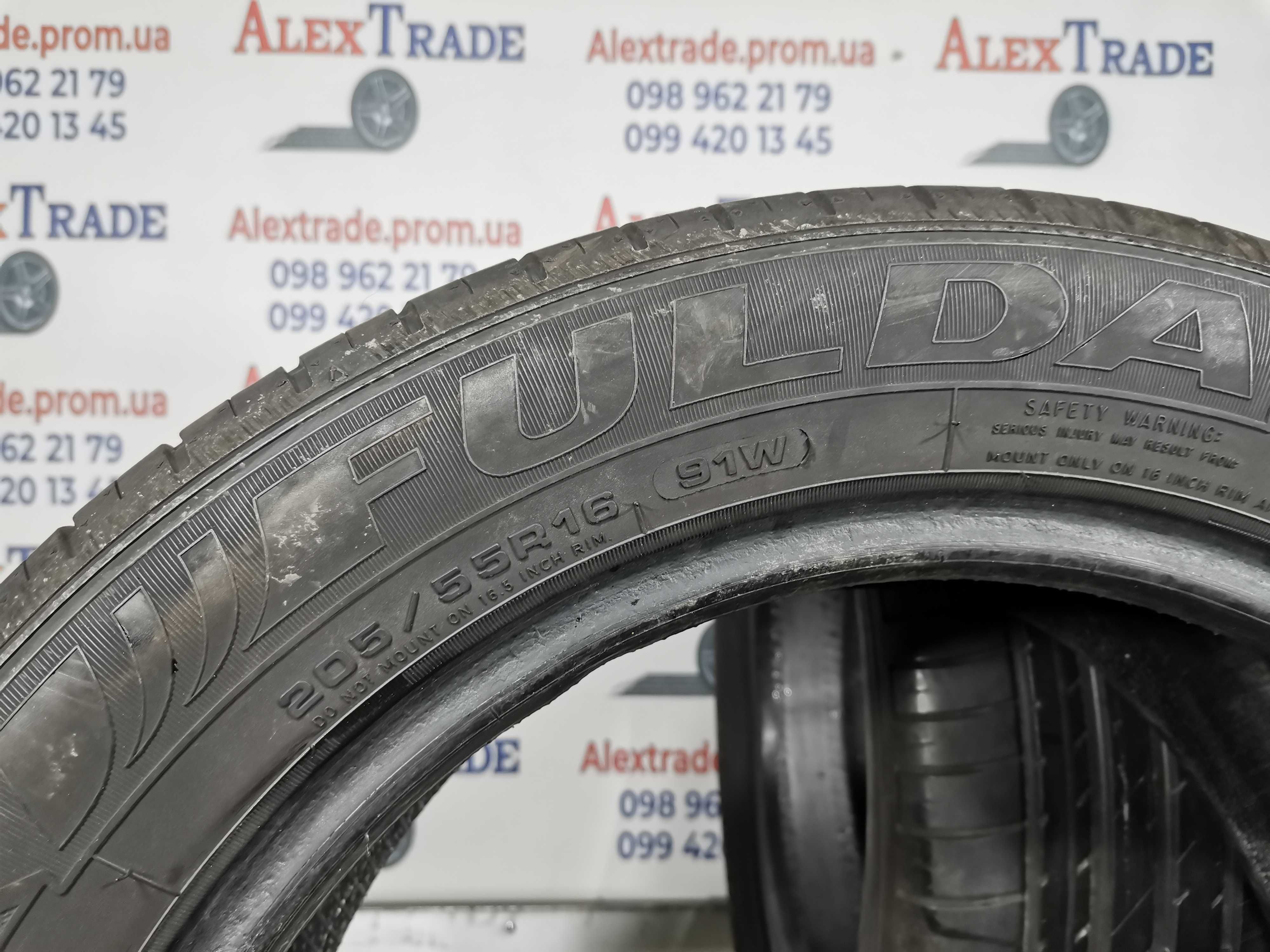 2 шт. 205/55 R16 Fulda EcoControl HP літні шини б/у