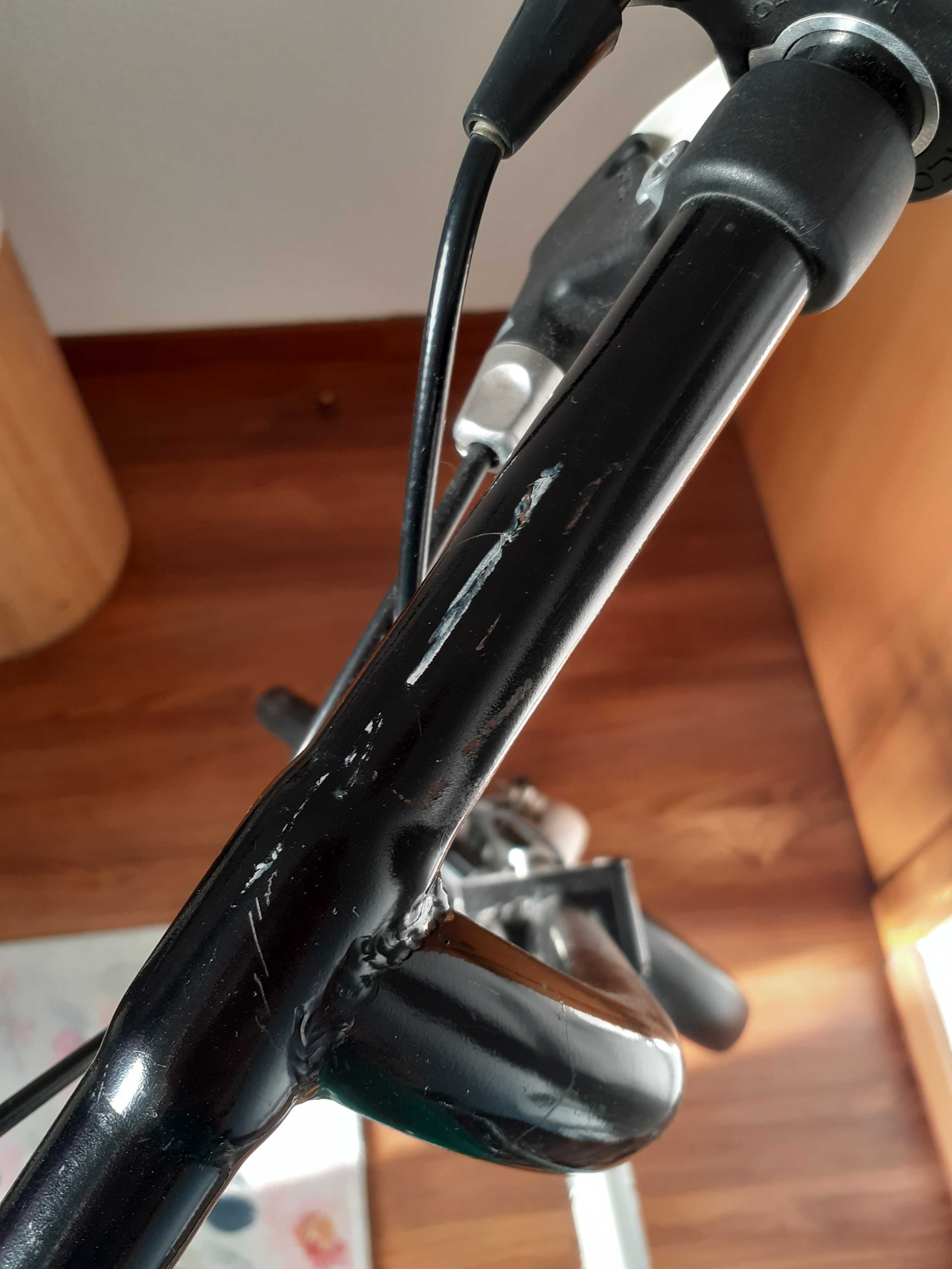 Bicicleta branca dobrável Berg
