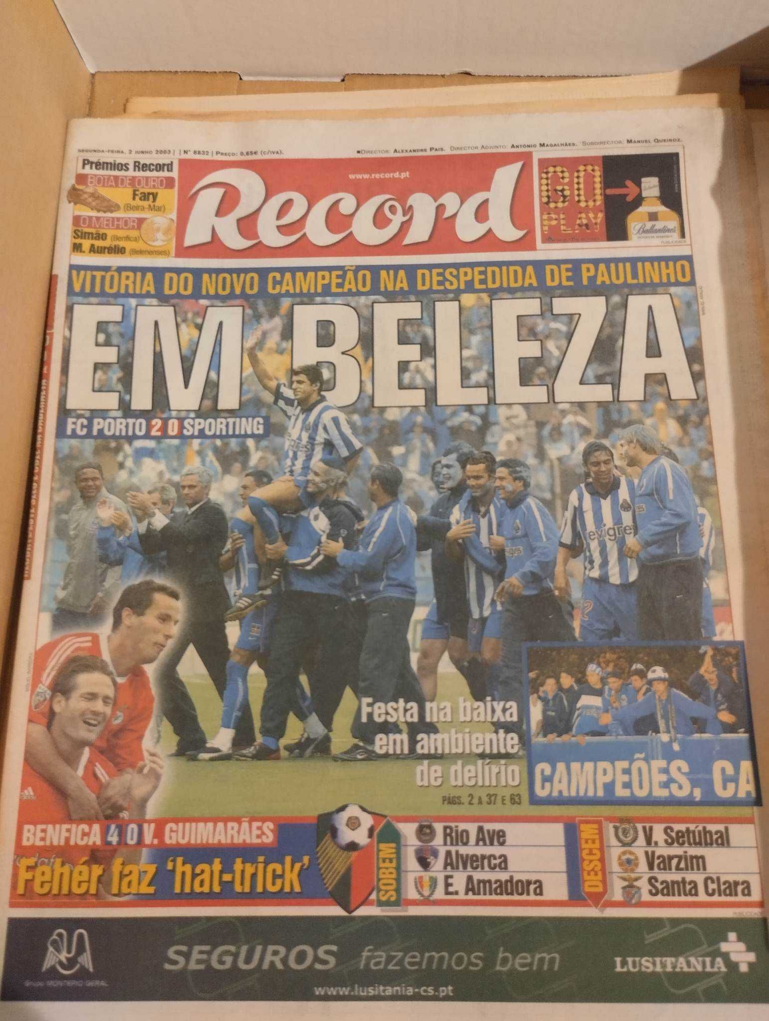 conjunto de jornais do Futebol Clube do Porto