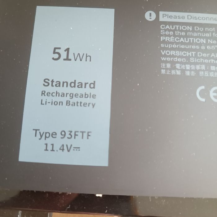 Nowa bateria do laptopów Dell 93FTF