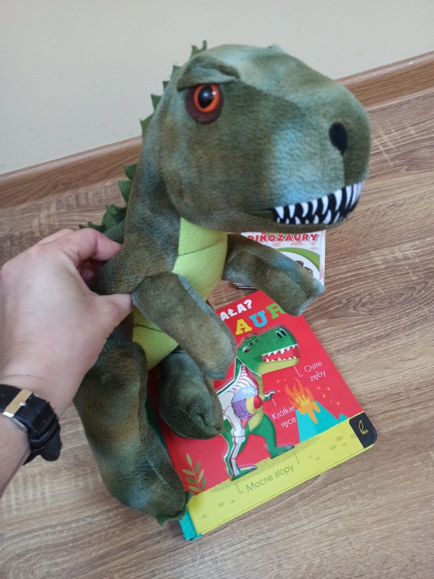 Pluszak T rex duzy dinozaur + książka twarde kartki