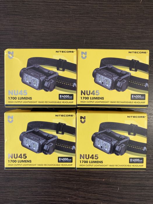 Налобний ліхтар Nitecore NU45 (Датчик наближення, USB Type-C)