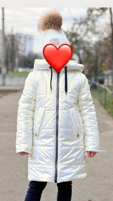 Зимовий пуховик пальто 128-134