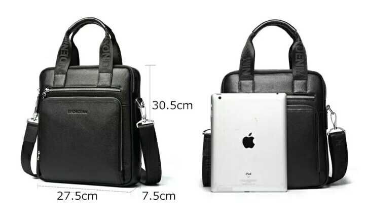 Наплечная кожаная мужская сумка.