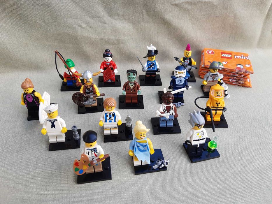 Lego 16 Minifiguras Series 4 Colecção Completa com Folhetos Originais