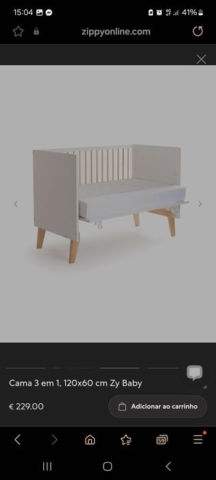 Berço Zippy 120x60cm