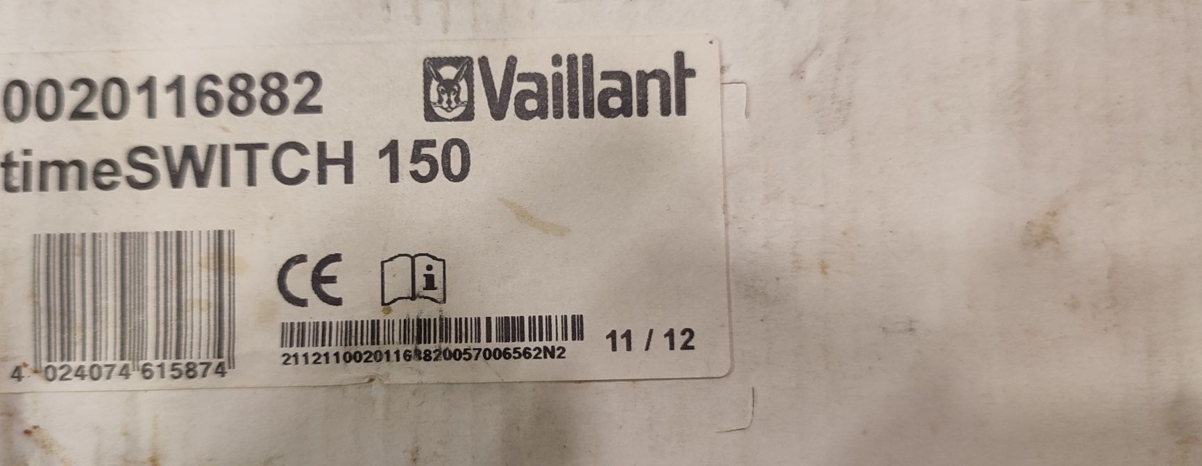 Оригінальний програматор таймер Vaillant time SWITCH 150