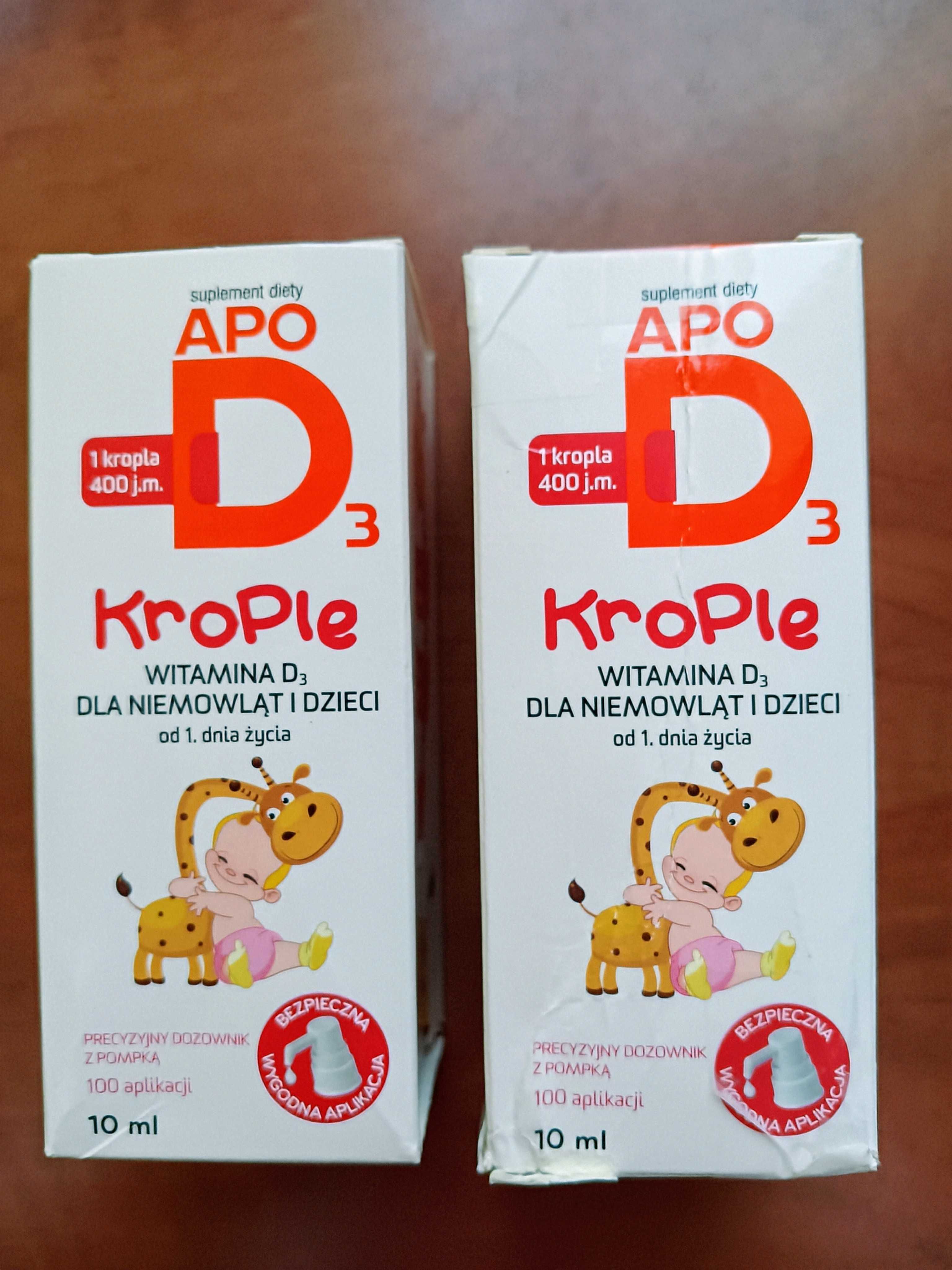 ApoD3 witamina D3 w kroplach dla niemowląt i dzieci zestaw 2 sztuki