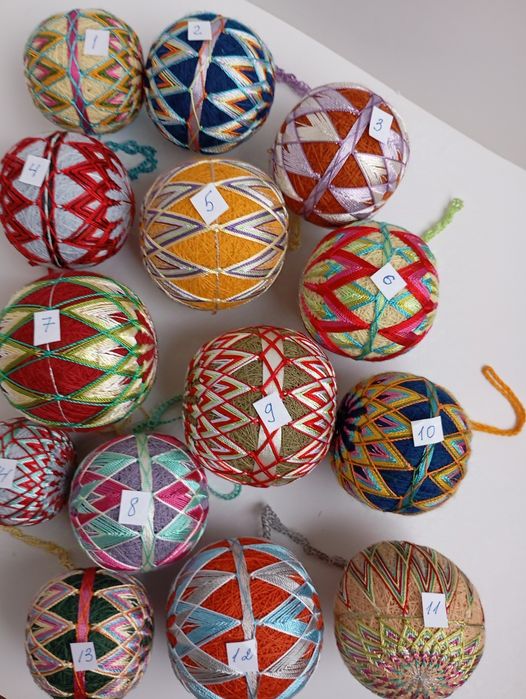 На Подарунок ручна вишивка японські шари кульки темарі, брошки в стилі