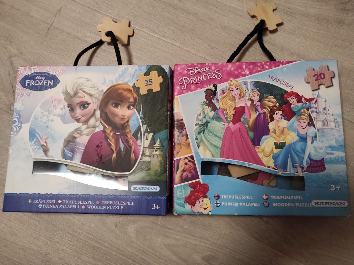 Puzzle drewniane Frozen oraz Princess