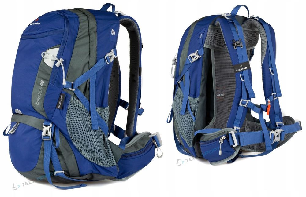 Plecak Górski Bergson Harstad 40l | Oddychający Wentylowany | Niebiesk