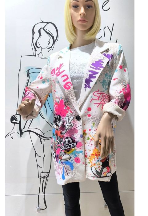 Marynarka biała uniwersalny rozmiar