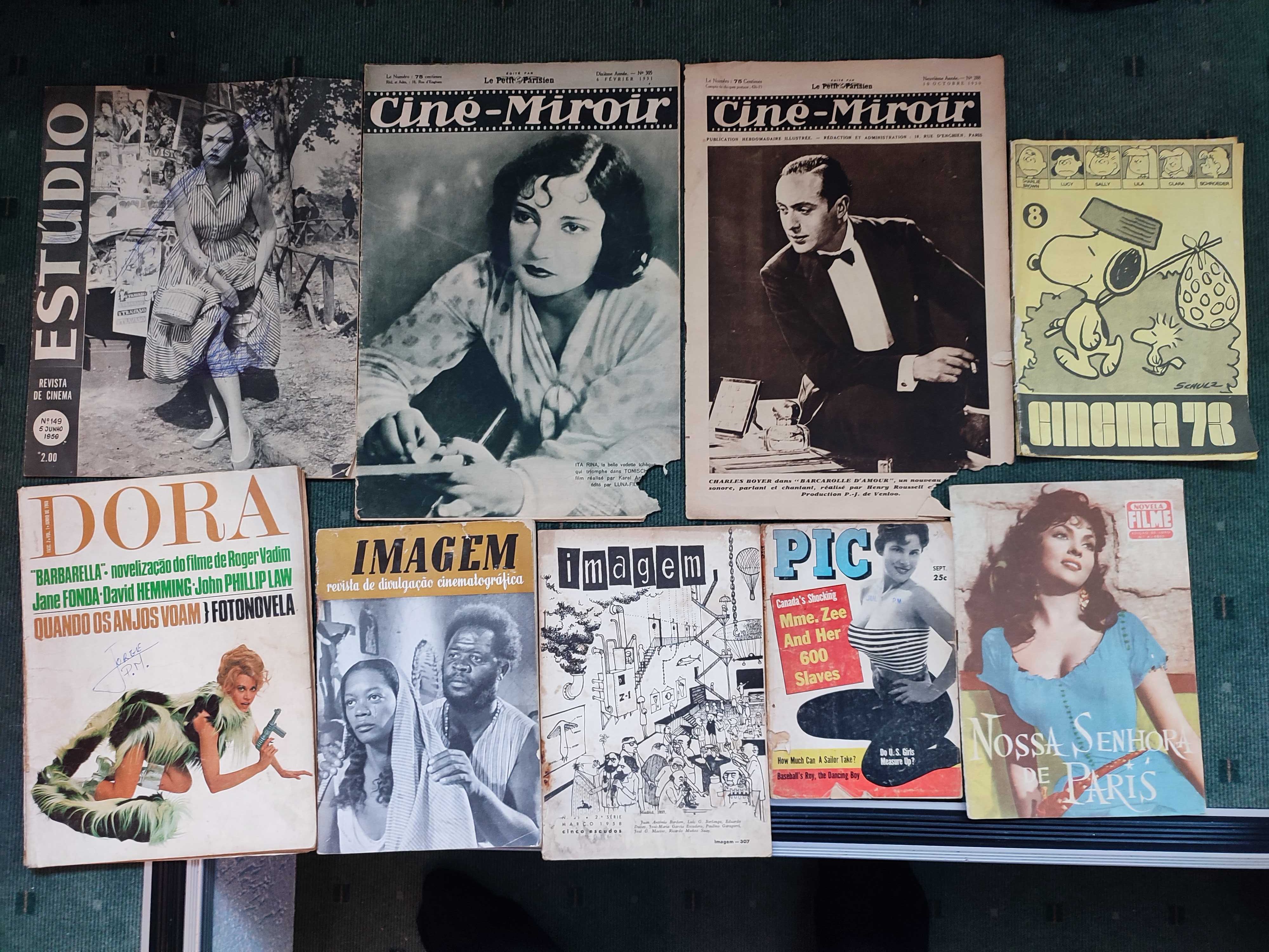 Lote 12 revistas antigas sobre Cinema