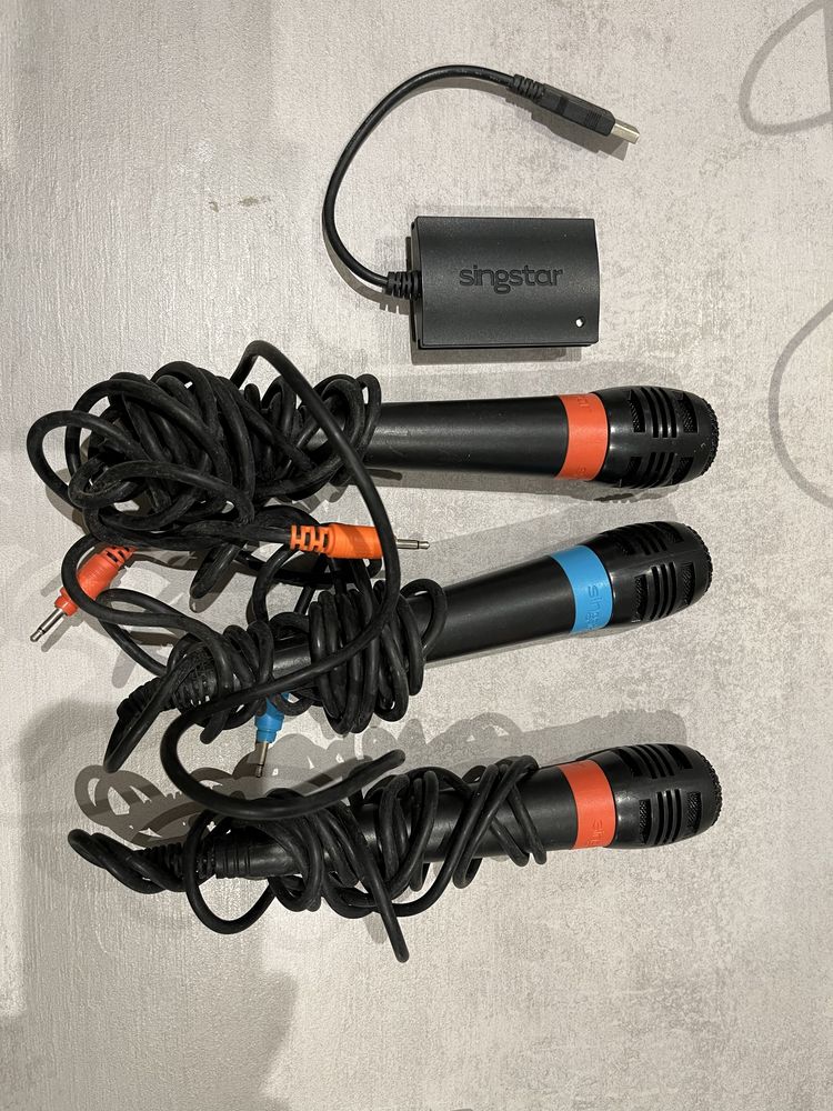 Camera ps + 3 microfones singstar + controlo + singstar converter