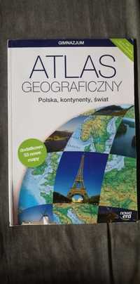 Atlas geograficzny Polska, kontynety, świat Gimnazjum