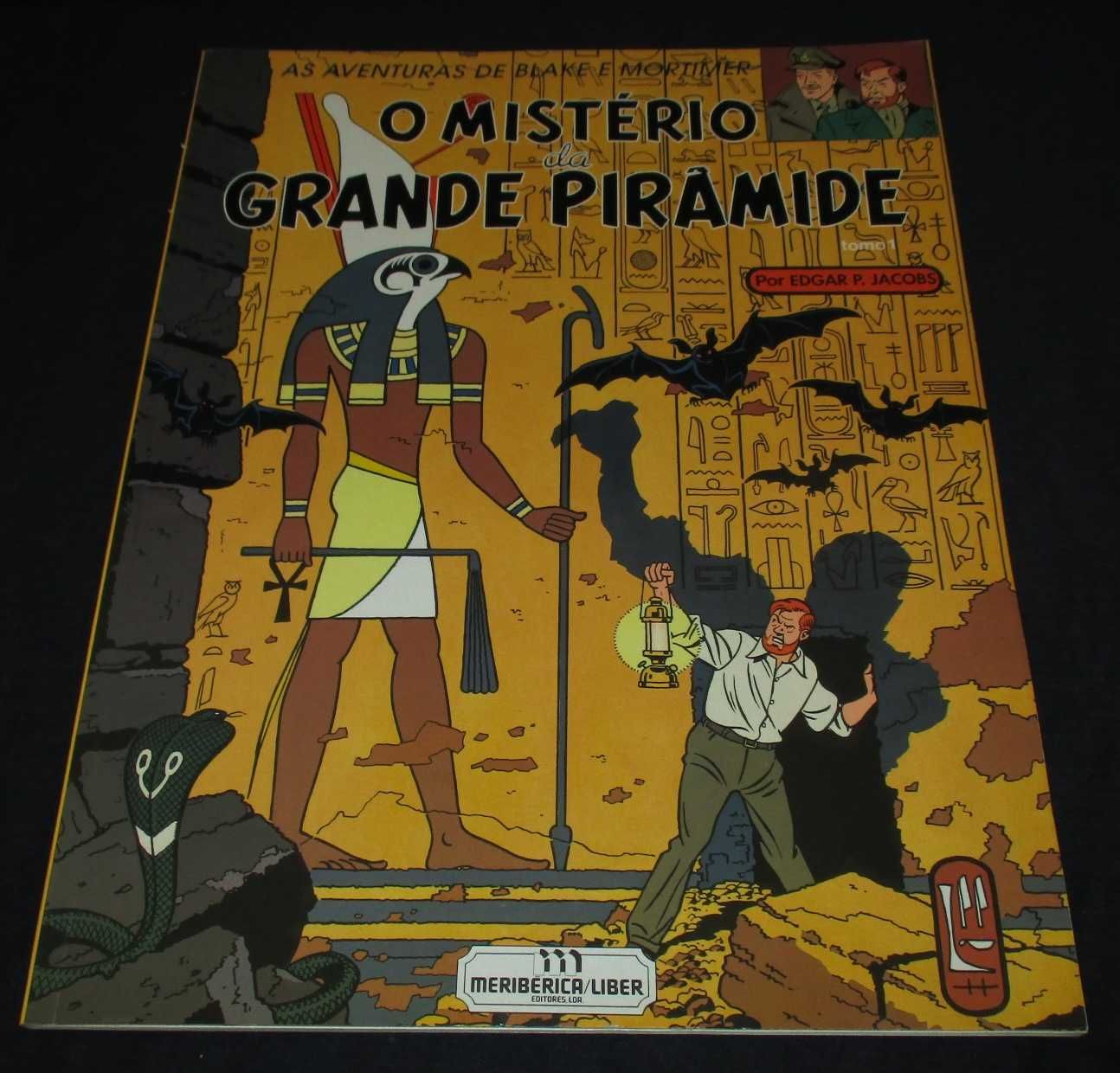 Livro BD O Mistério da Grande Pirâmide Blake Mortimer Meribérica 1994