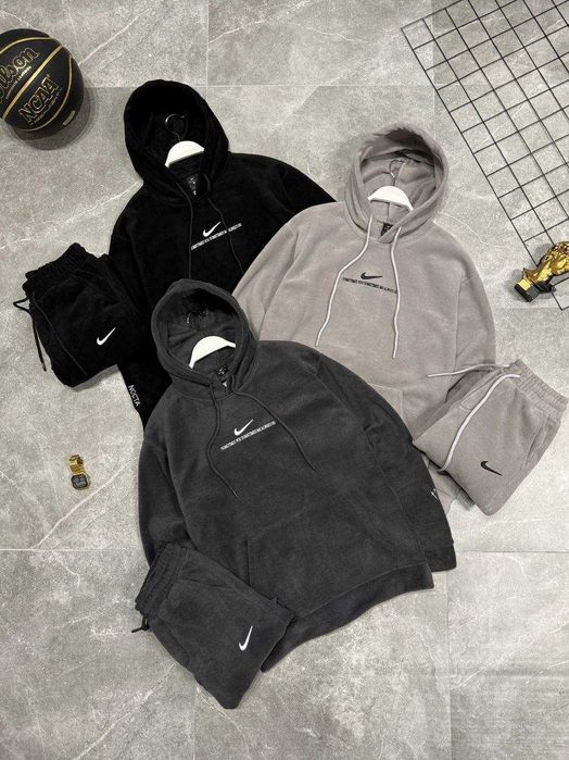 Костюм Nike Nocta Grey флісовий полар штани + худі i57/88-07